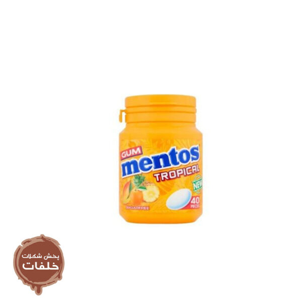 آدامس بدون قند با طعم میوه های استوایی منتوس (MENTOS) 52 گرم 40 عددی