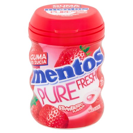 آدامس مغزدار منتوس توت فرنگی بدون قند 60 گرم Mentos