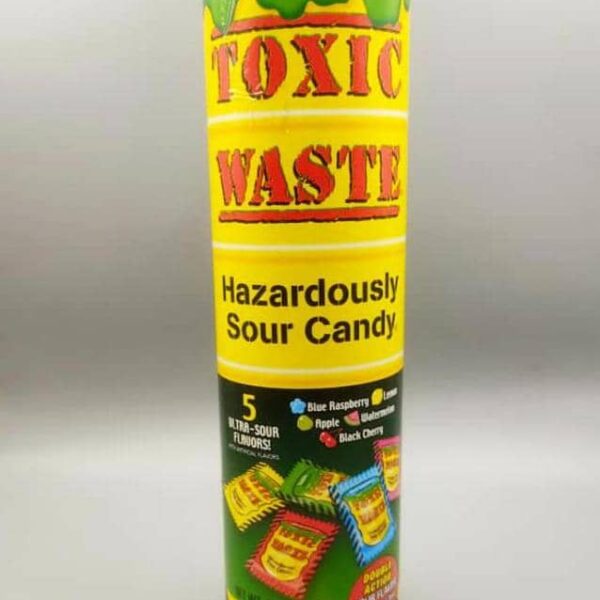 آبنبات خیلی ترش بشکه ای زرد تاکسیک ویست (102 گرم) toxic waste