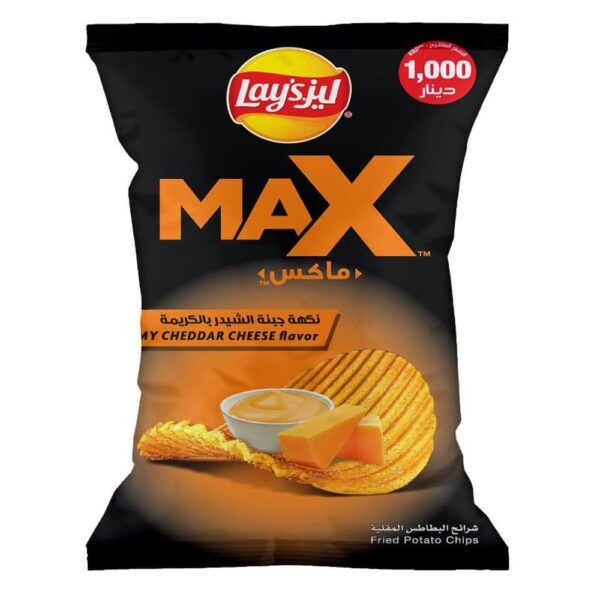 چیپس لیز مکس پنیر چدار خامه ای Lays Max