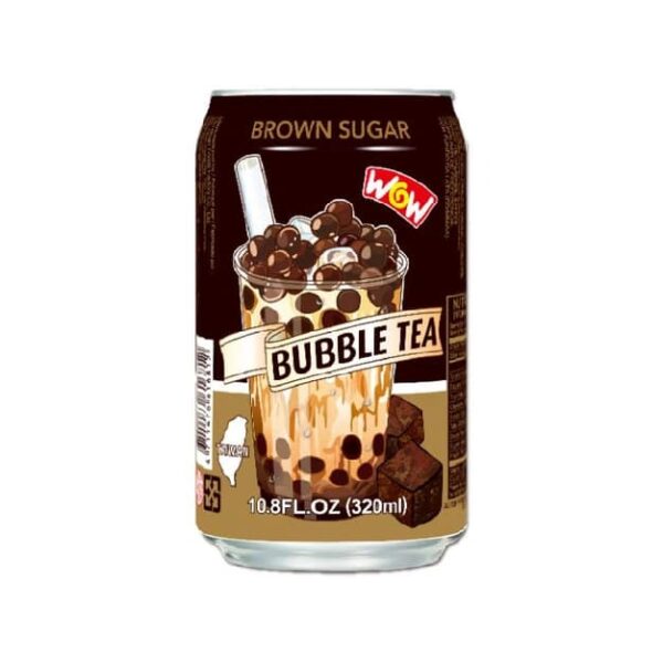 بابل تی واو با طعم شکر قهوه ای WOW BUBBLE TEA BROWN SUGAR   | 235ML