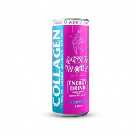 نوشیدنی انرزی زا و کلاژن پینک ولف مخصوص بانوان 250 میل Pink Wolf