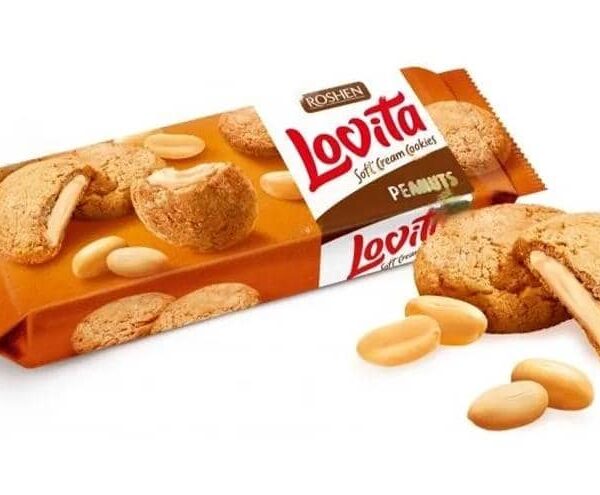 کوکی با مغز کرم بادام زمینی لاویتا روشن Roshen