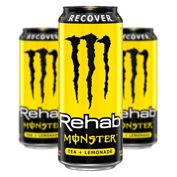 نوشیدنی انرژی زا ریکاوری طعم لیموناد و چای 500 میل ریهب مانستر – monster