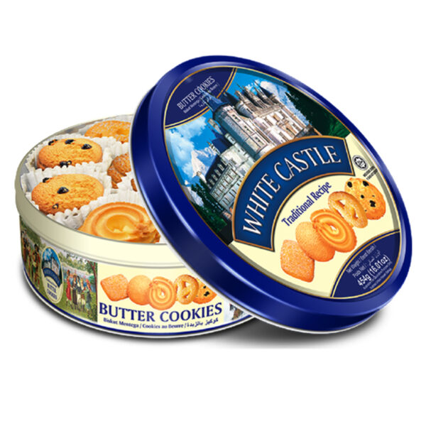 بیسکوییت وایت کاستل کره ای قوطی فلزی 454 گرمی white castle