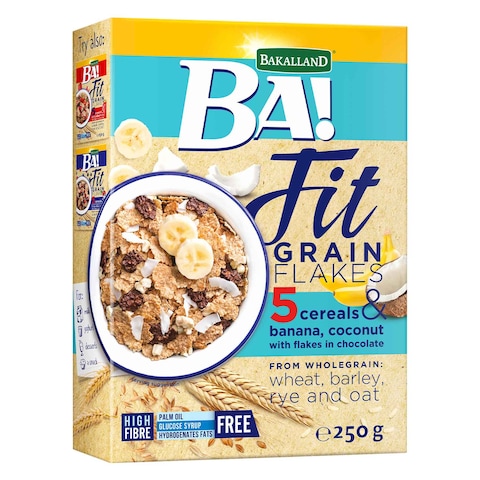 کورن رژیمی لهستانی باکالند Bakalland Banana & Coconut غلات نارگیل موز 250 گرم