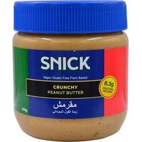 کره بادام زمینی با کرانچ های بادام زمینی اسنیک SNICK وزن 340 گرم
