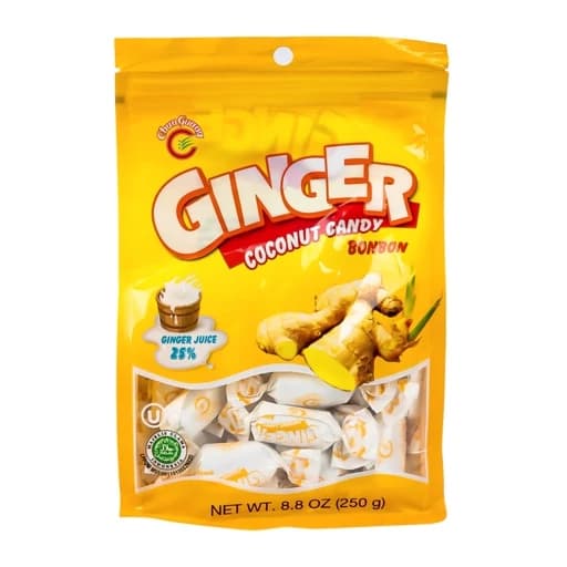 آبنبات زنجبیلی نارگیلی GINGER COCONUT CANDY وزن 250 گرم