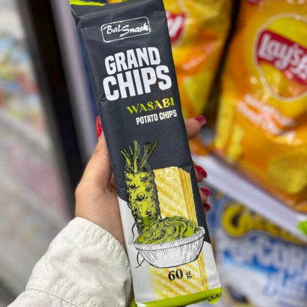 چیپس ورقه ای Grand طعم ترب ژاپنی 60 گرم