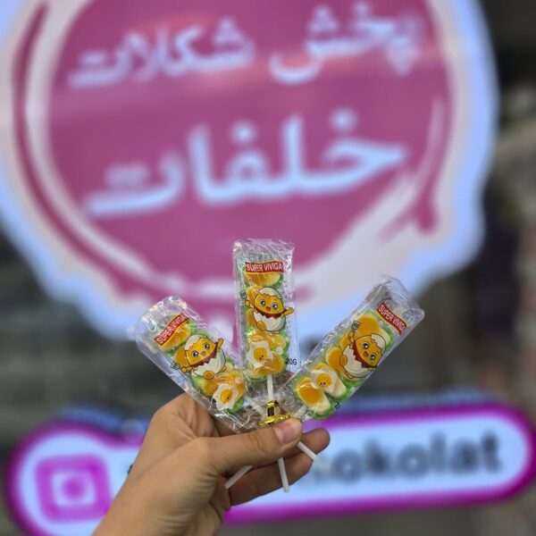 ابنبات چوبی پاستیلی با طرح قلب