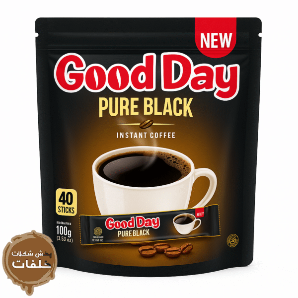 پودر قهوه فوری گوددی بلک Good Day بسته ۴۰ عددی | Pure Black Instant Coffee