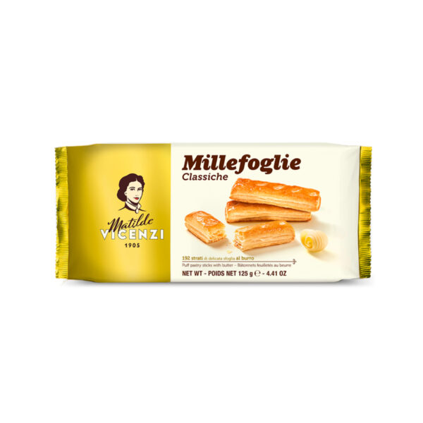 مینی اسنک ویچنزی کره ای ۱۲۵گرمی(شیرینی رولی) vicenzi millefoglie