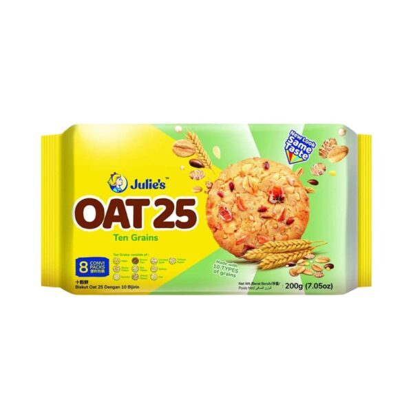 بيسکويت کوکی جوليس 10 غله 200 گرم JULIES مدل Ten Grains oat 25