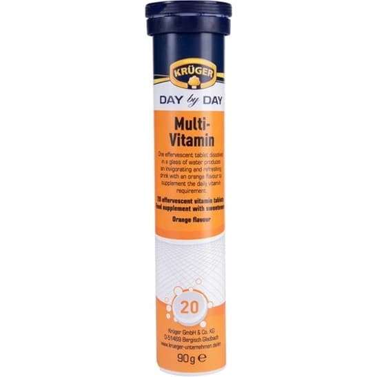 قرص جوشان کروگر Kruger مدل مولتی ویتامین multi vitamin وزن 90 گرم