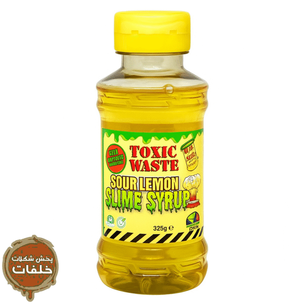 شربت ترش لیمویی Toxic Waste Sour Lemon Slime Syrup ۳۲۵ گرمی با طعم لیموی غلیظ و ترش